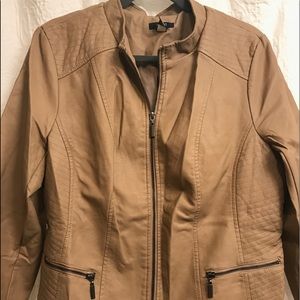 Like New—Alfani 1X Faux Leather Moto Jacket